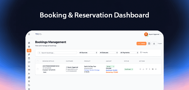 Booking & Reservation Dashboard