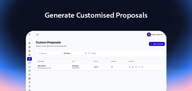 Itinerary & Proposal Builder